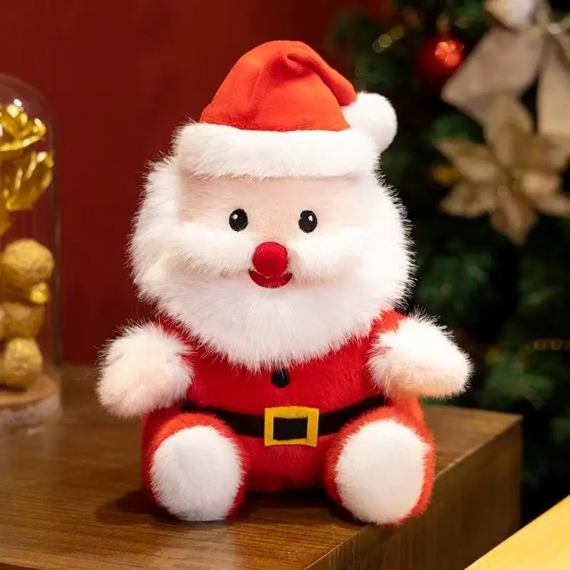 Cute Santa Claus Christmas Tree Deer Plush Toy Christmas Series Soft Doll Christmas Day Home Decoration Kid Toy Christmas Gift