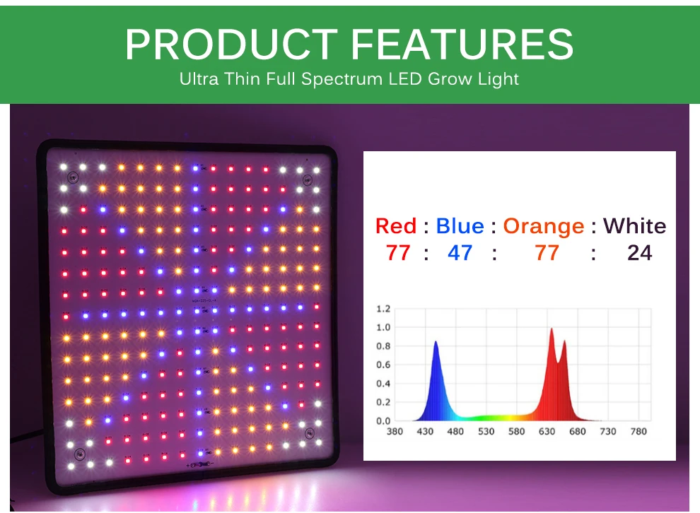 Description Picture 4 of itemLED Grow Light Full Spectrum 1000W 85-240V Phyto Lamp for Indoor Plants Growing Light Bulbs for Greenhouse Tent Flowers