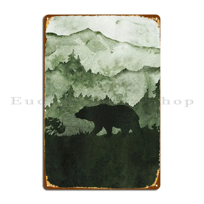 In Natura Wild Bear Metal Sign Poster Funny Garage Targhe Custom Custom Custom Wall Cave Tin Sign Poster