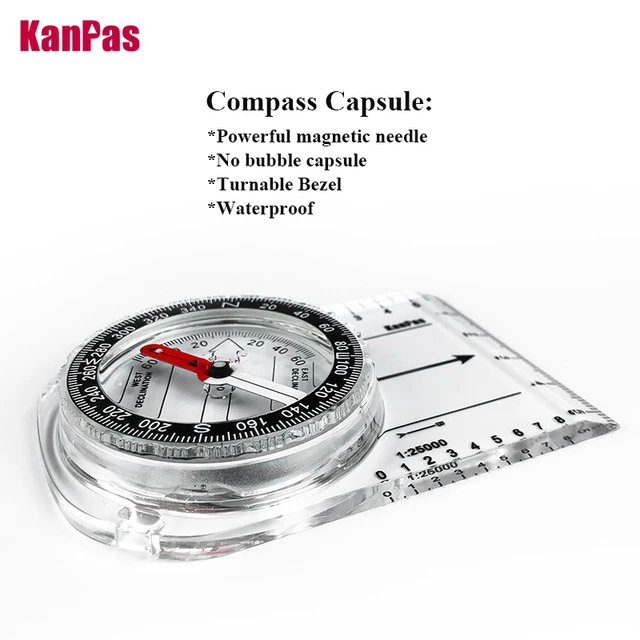 Kanpas Education compass / Basic Orenteering Compass / Adventure compass/ Scout compass for Northern Hemishpere only/ MAB-40-FS 2