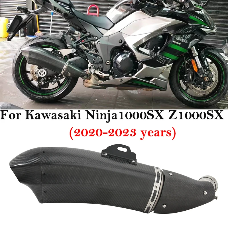 

Carbon Fiber For Kawasaki Ninja 1000SX Z1000SX 2020-2023 Motorcycle Exhaust Escape System Modify Mid Link Pipe Muffler DB Killer