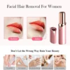 Facial Hair Removal for Women, Mini Hair Remover, Electric Razor Shaver Portable Bikini Epilator for Lips, Chin, Armpit, Peach 4