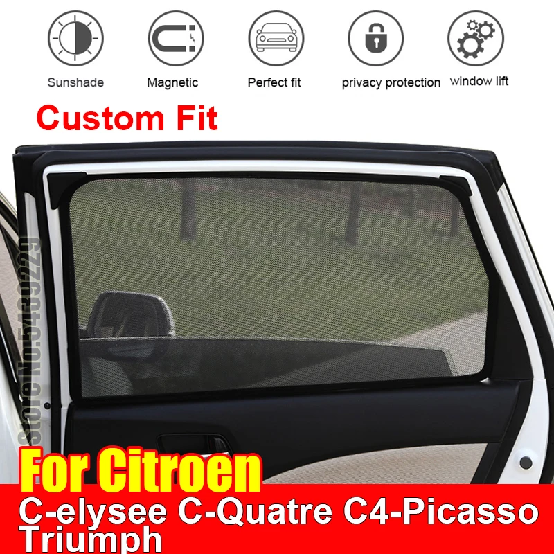 

For Citroen C-Elysee C-Quatre C4-Picasso Triumph Car Sun Visor Accessori Window Cover SunShade Curtain Mesh Shade Blind Custom