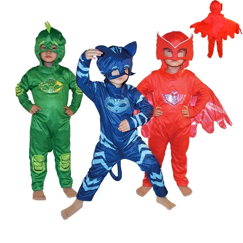 2024 Kids Anime Cosplay Costume Halloween Party Christmas Masquerade Clothes Catboy Gekko Owlette Bambini Regalo Di Compleanno Per Bambini