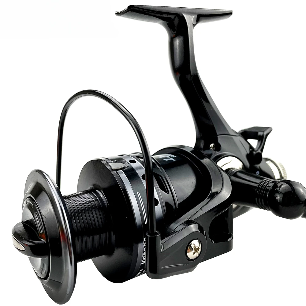 Spinning Fishing Reels Fishing Reels New Double Brake Design 3000-6000 Super Strong Carp Fishing Feeder Spinning Wheel Type
