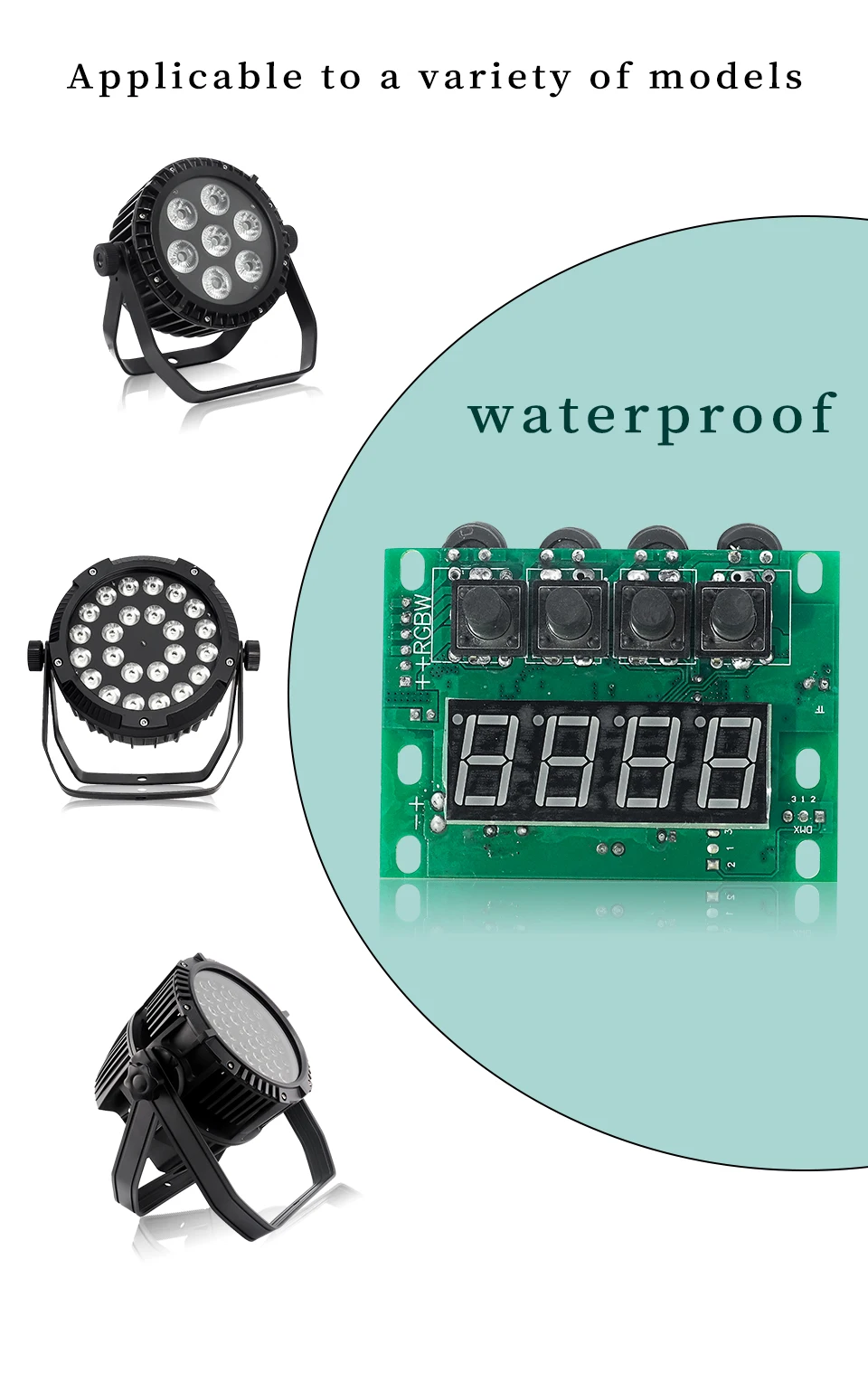 LED-Par-Licht-Motherboard für 18 x 18 W/24 x 18 W Aluminium-Par-Licht oder IP65 wasserdichte Par-Licht-Bühnenlicht-Reparatur-Ersatzteile – Detail 5