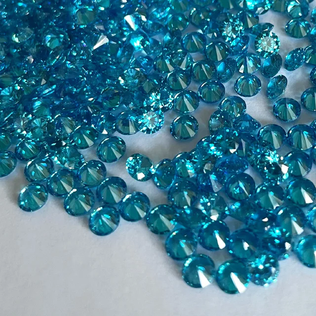 반짝이는 아쿠아 블루 큐빅 지르코니아 스톤: 쥬얼리 DIY의 빛나는 별