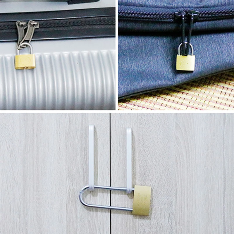 Copper Padlock 20mm 25mm 30mm 40mm 50mm Small Locks for Luggage Case Locker Home Improvement Hardware Include 3 Keys