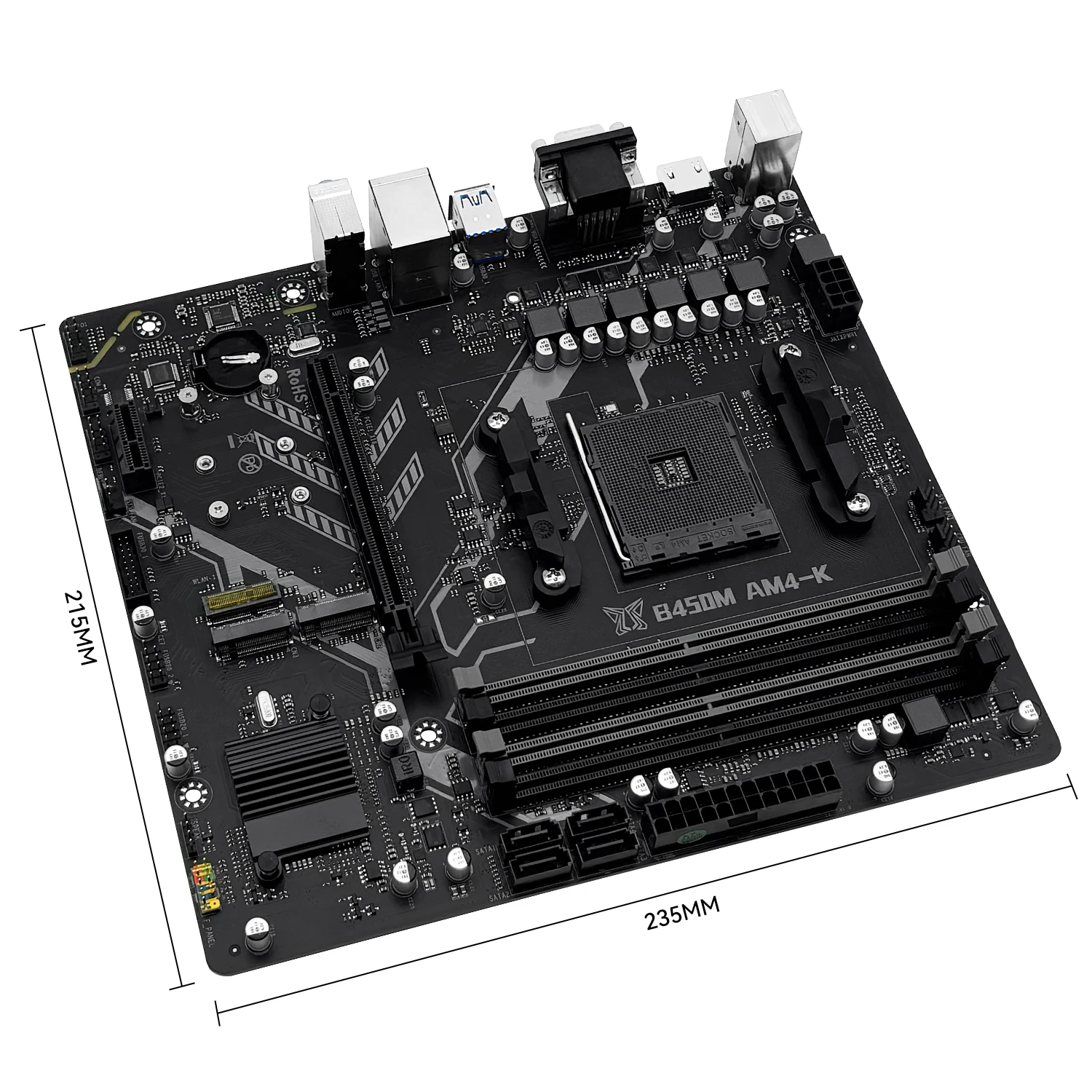 MACHINIST B450M-AM4-K ADM Motherboard Supports AM4 Series (Ryzen 1