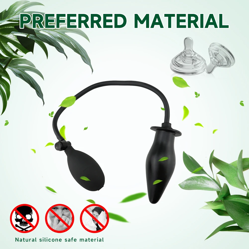 Anal Plug Dilator PVC Press-type Unisex Inflatable Butt Plug Anal Masturbator SM Adult Sexy Sex Toys 18+