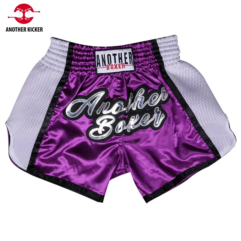 Men's Short Muay Thai Women's Kickboxing Shorts Satin Children's Thai Boxing Shorts Embroidery Breathable Wrestling MMA Clothing