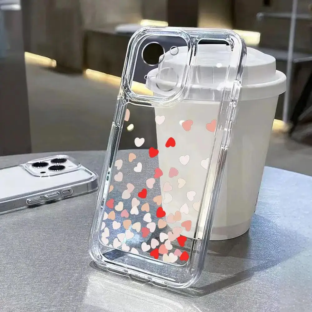 Vibrant Polka Dot Heart Phone Case - Air Soft Cover Shell