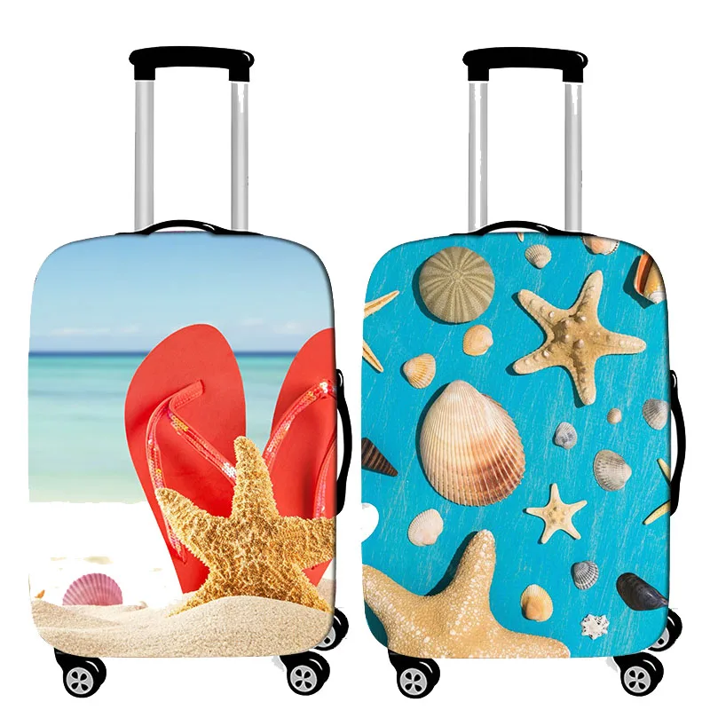 

2023 Ocean Starfish Luggage Cover Thicken Elastic Baggage Cover Travel Accessories Suitable 19-32 Inch Suitcase Case Dust Covers