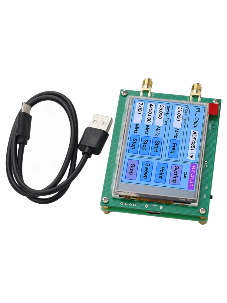 

Генератор сигналов с USB-кабелем, сенсорный экран ADF4351, 35-4,4 ГГц, генератор радиочастотных сигналов, частотно-Частотный Генератор PLL