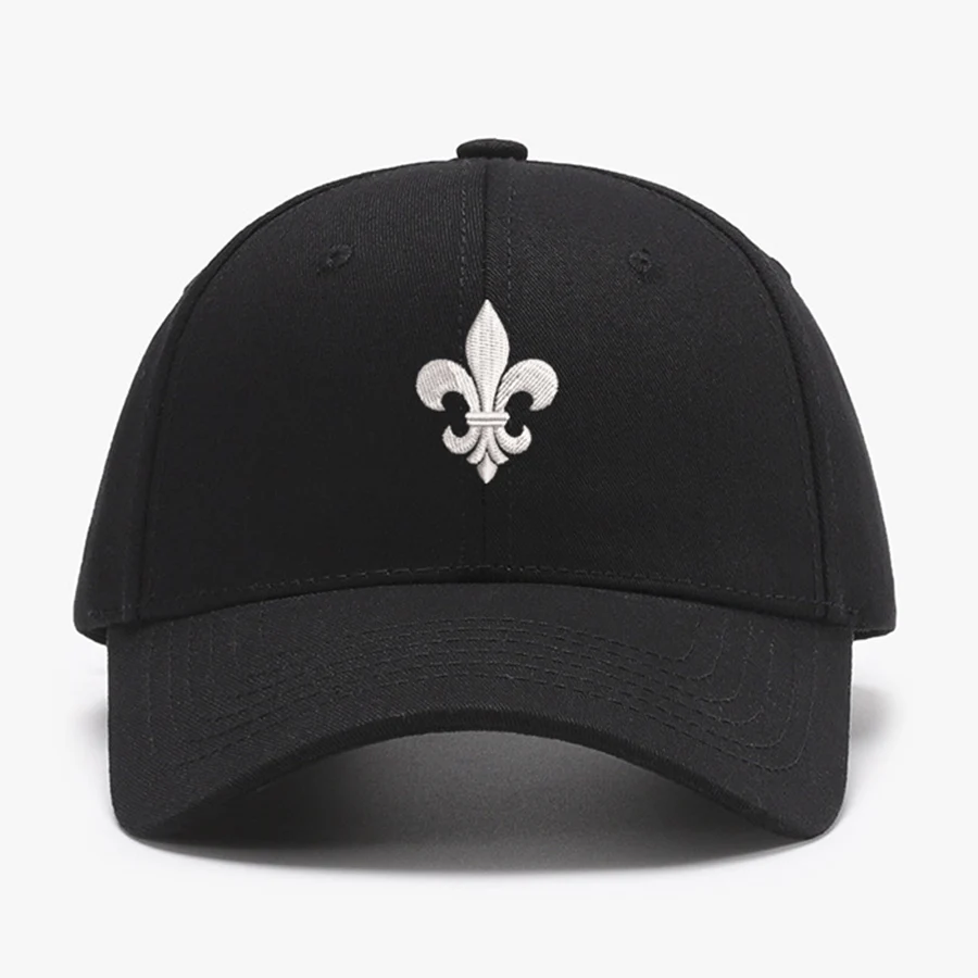 Fleur De Lis Stickerei Frankreich strukturierte Baseballkappen für Männer Frauen Baumwolle Sporthüte Trucker Sommer Herbst Winter Schirmmütze