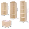 Multi-Layer Hanging Closet Organizer Hanging Bag/Shelf,Collapsible Wardrobe Sundries Organizer washable fabric 5