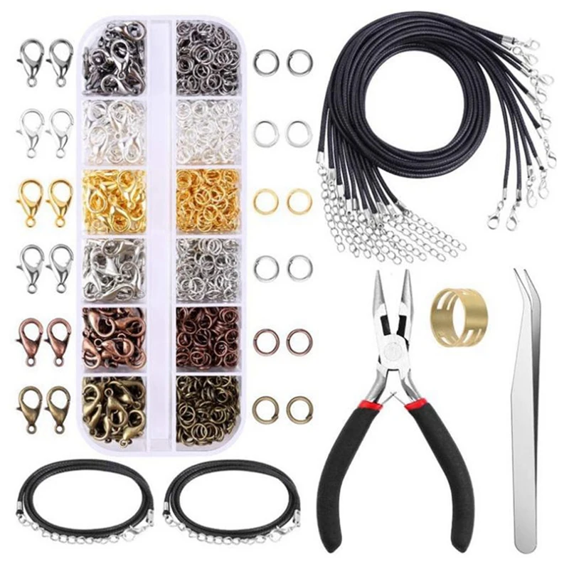 

12 Grid DIY Jewelry Combination Accessories 12Mm Lobster Clasp 5Mm Open Loop Closed Loop Jump Ring