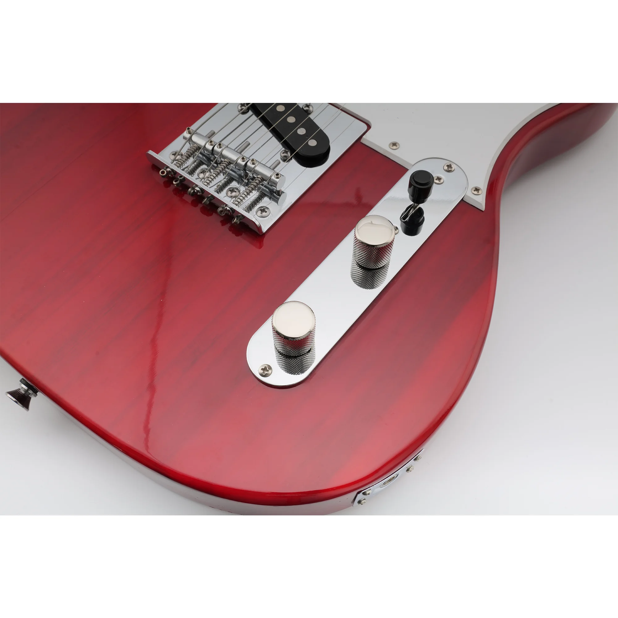 Musiclily Pro 1/4 Zoll fein gerändelte Bedienknöpfe aus Stahl mit flacher Oberseite und Stellschraube für E-Gitarre, Bass (2er-Set) – Detail 22