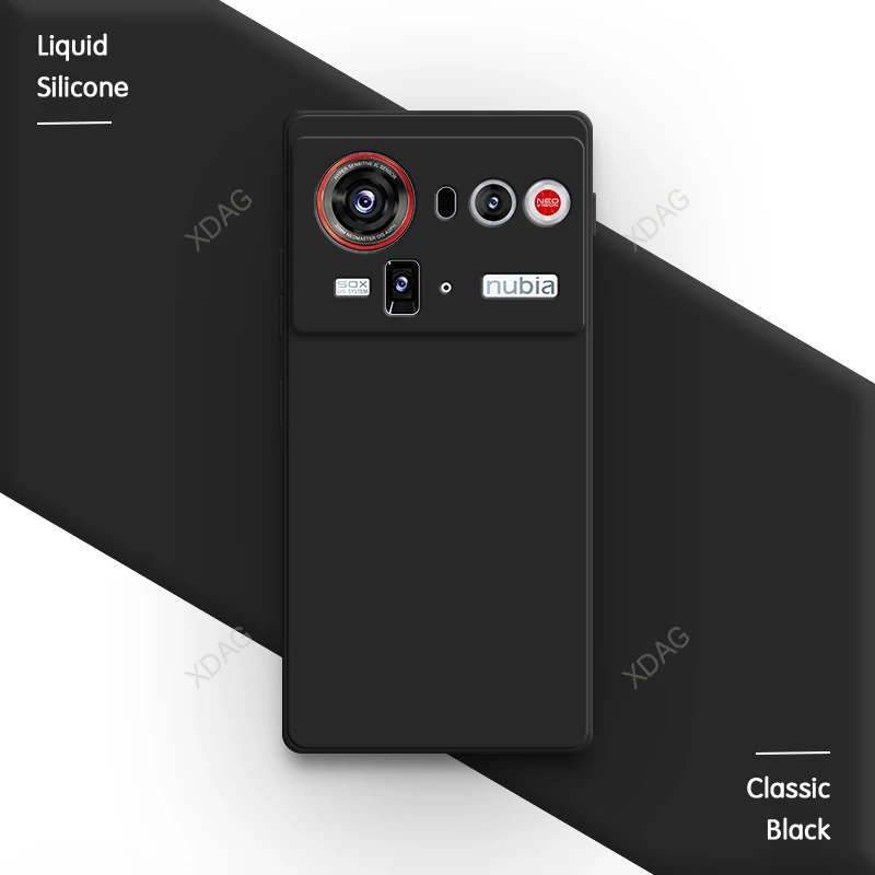 Soft Square Liquid Silicone Classic Straight Edge Phone Case Capa