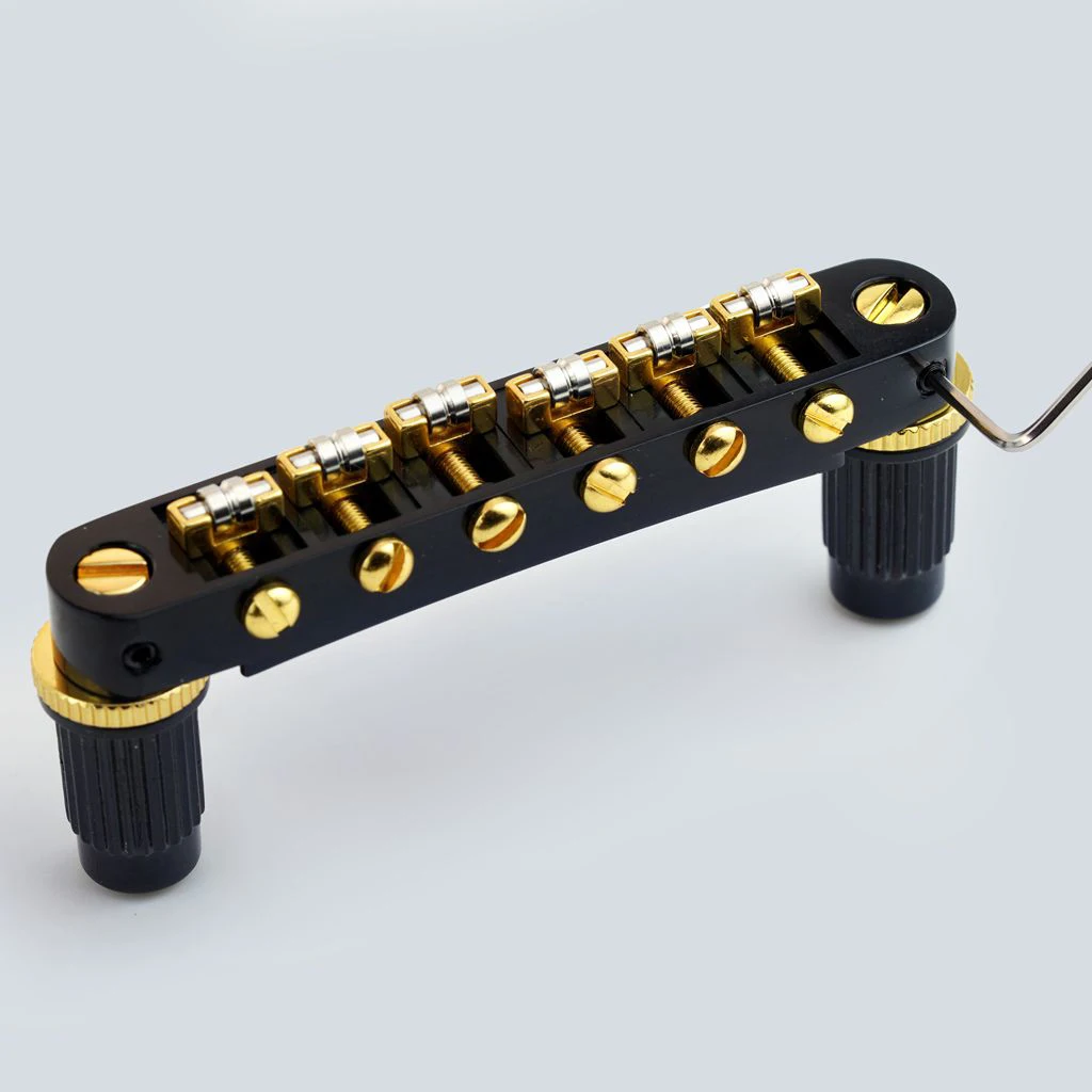 Enhanced Roller Saddle Guitar Bridge for 6-String Electric Guitars