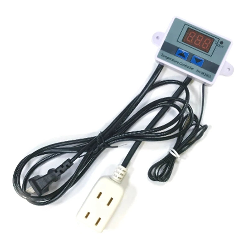 

Digital LED Temperature Controller Electronic Thermostat Switch With Waterproof Probe & Temperature Socket, Durable US Plug
