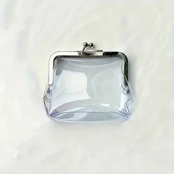 Compact Clear Mini Coin Purse & Waterproof Cosmetic Bag - Travel Makeup Organizer (Transparent Color)