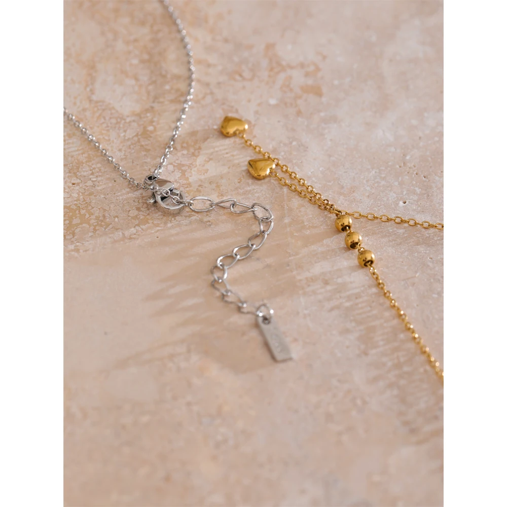 Yhpup Stainless Steel Necklace Heart Love