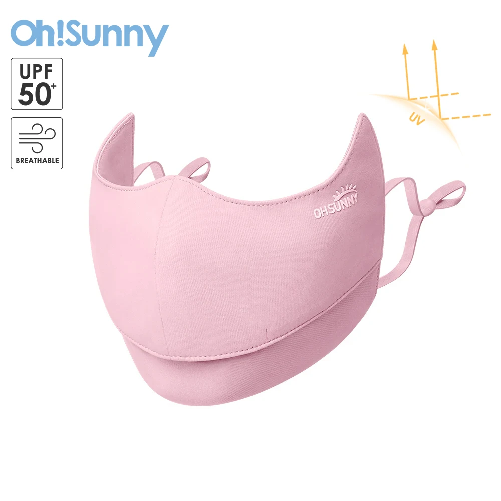 

OhSunny New Women Face Cover Sun Protection Outdoor Anti-UV Sunscreen Quick Dry Breathable Cooling Fabric Solid Facial Shield