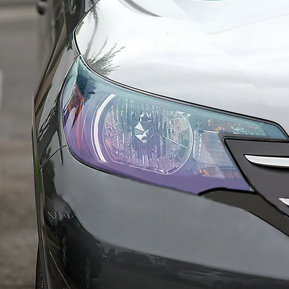 Headlight Taillight Fog Gloss Vinyl Tint 12"x24"In PVC Film Car Styling Gloss Transparent Light Purple Chameleon Neo Chrome