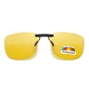 Square Clip on Sunglasses Women Polarized Black Lens UV400 Night Vision Driving Men Goggles Clips Anti Glare Vintage Glasses 6