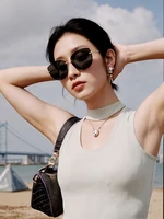 Nouvelles Lunettes de Soleil Femme 2026 de Luxe en Nylon et Métal, Style Vintage, de Marque Designer, Protection UV400, pour Dames 2