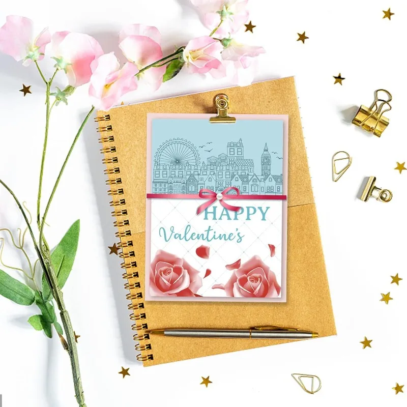 City Block Background Clear Stamp Ferris Wheel Transparent Silicone Stamp Cartoon House Rubber for Scrapbook Journal Card