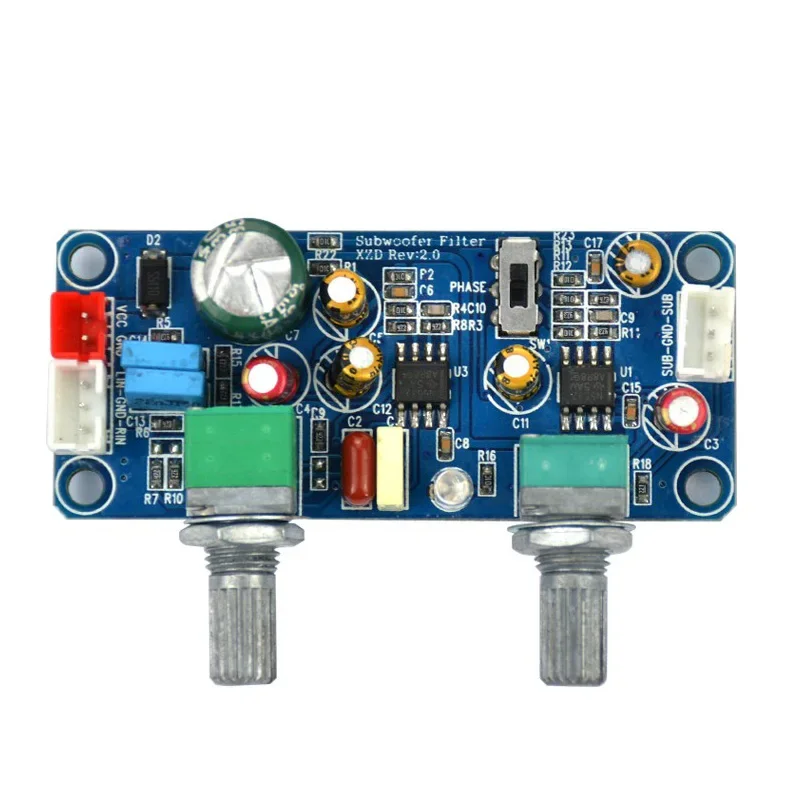 

Mini Bass Subwoofer Preamp Amplifier Board Low Pass Filter Single Power DC 9-32V Preamplifier With Bass Volume Adjustment DIY