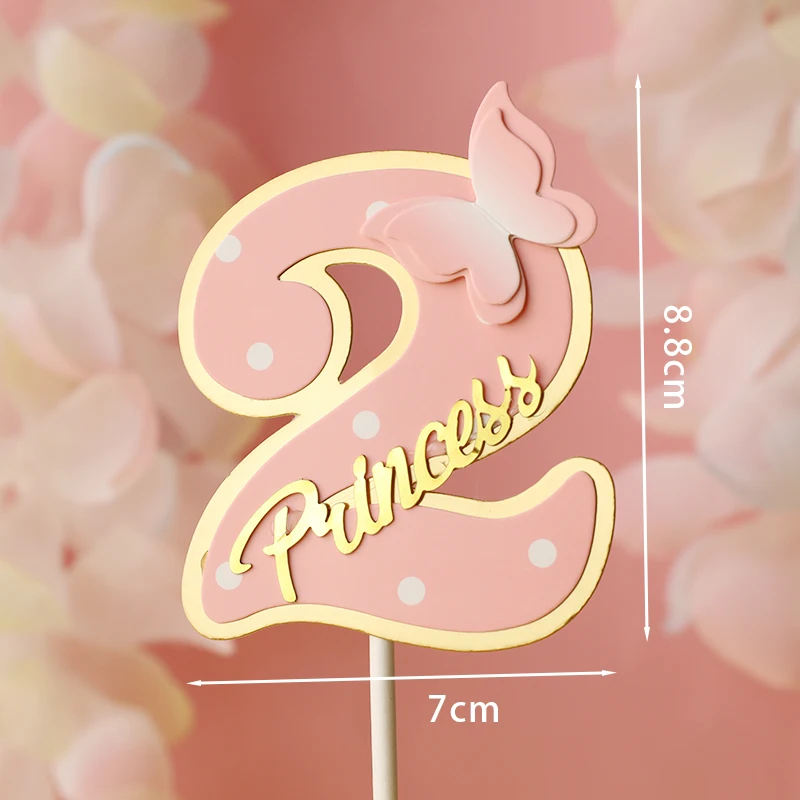 Glitter Castle Cake Topper - Rose Gold Princess Birthday Decor For Girls, Baby Shower, Wedding, Anniversary Party - View #4
