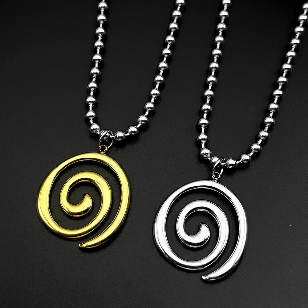 Y2K Spiral-Vortex-Perlenkette Choker für Damen und Herren, Edelstahl, Punk, Grunge, Ästhetik, Kunst, Gothic, Mode, Halskette, Schmuck