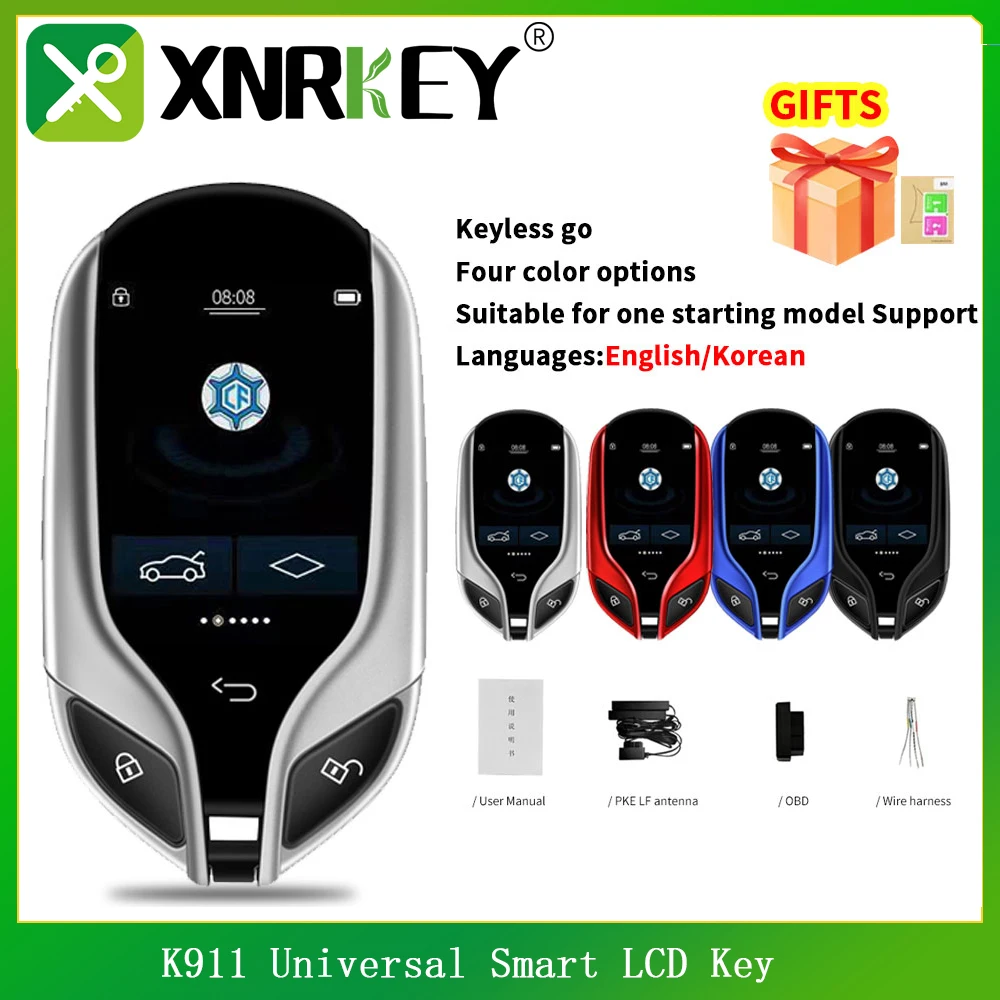 XNRKEY New for Maserati K911 LCD Car Remote Smart Key Work with Mobile Phone PKE Keyless Entry System for All Keyless Entry Cars