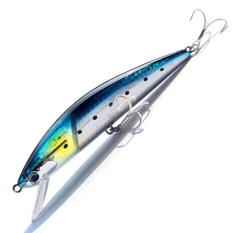 Sinking Minnow Fishing Lure 38g 12cm Jerkbait Flash Blade Heavy Seawater Artificial Hard Bait Trolling Lure Seawater Freshwater