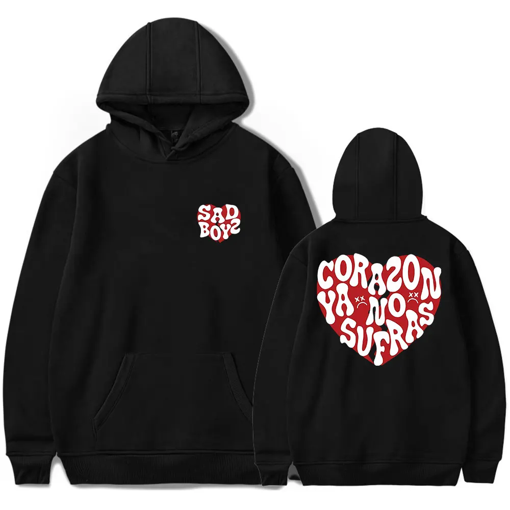 

Худи Junior H No Sufras 2024, толстовки Singer Tour Merch, зимние женские и мужские повседневные Модные уличные Топы