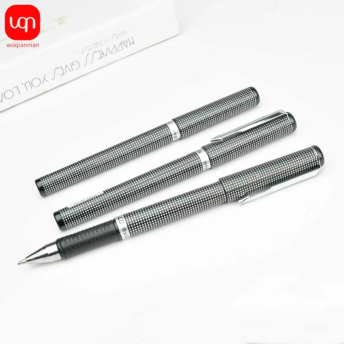 WQN-3/6/12PCS Business Rollerball Pen Office School Gel Pen Smooth Writing Stationery 0.7mm High Quality Black Ink 5