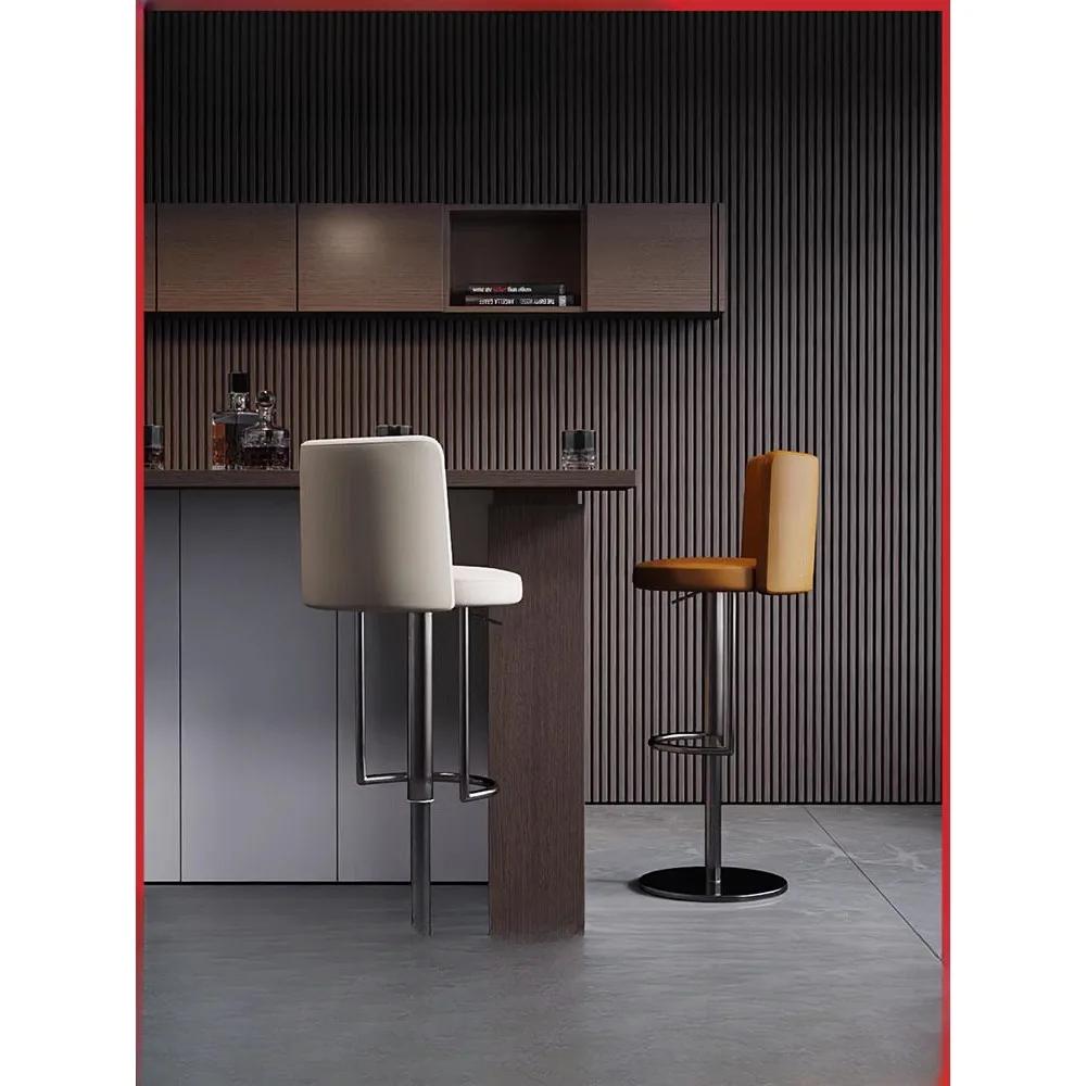 

Lifting stools, light luxury, high-end sense of home island, adjustable swivel back chair,