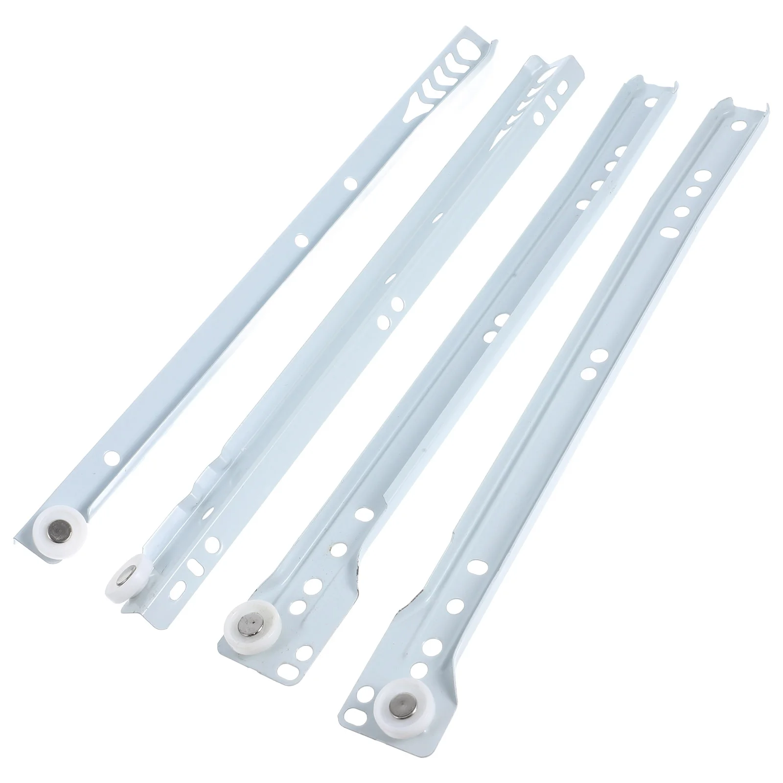 4 Pcs Two Section Guide Rails Drawer Slides Cabinet Shelf Slide Silent Durable Sturdy Hardware Replacement Server