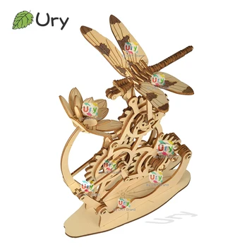 3D Wooden Mechanical Dragonfly Puzzle – DIY Insect Model 1