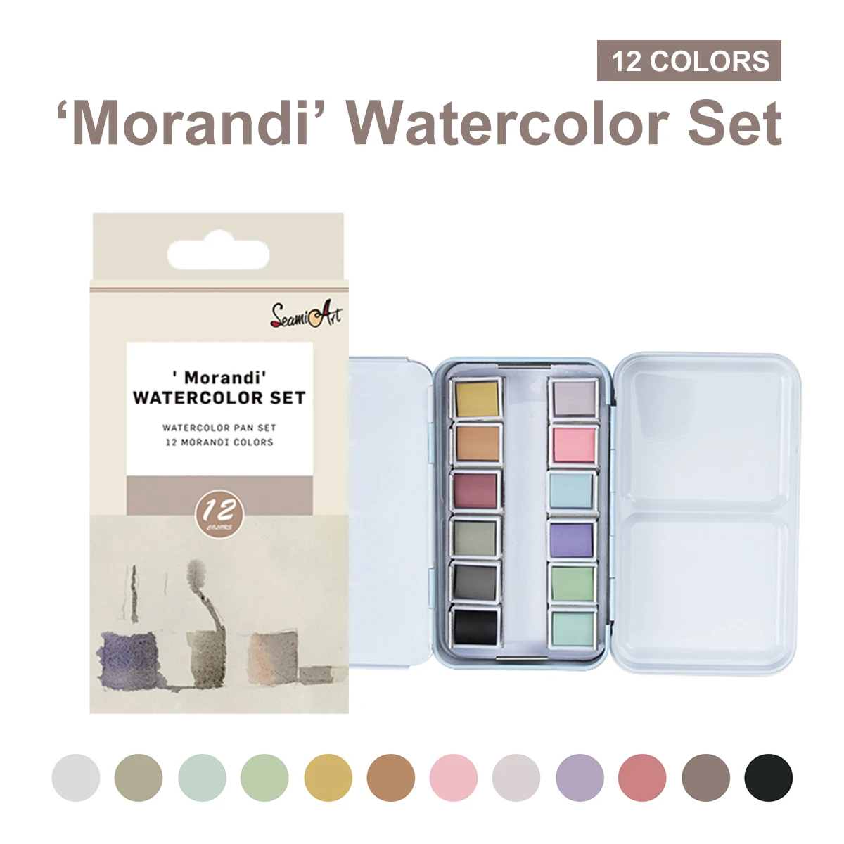 Watercolor Paint Solid Transparent Acuarelas Travel Hand Account Water Color Painting Illustration Art Supplies