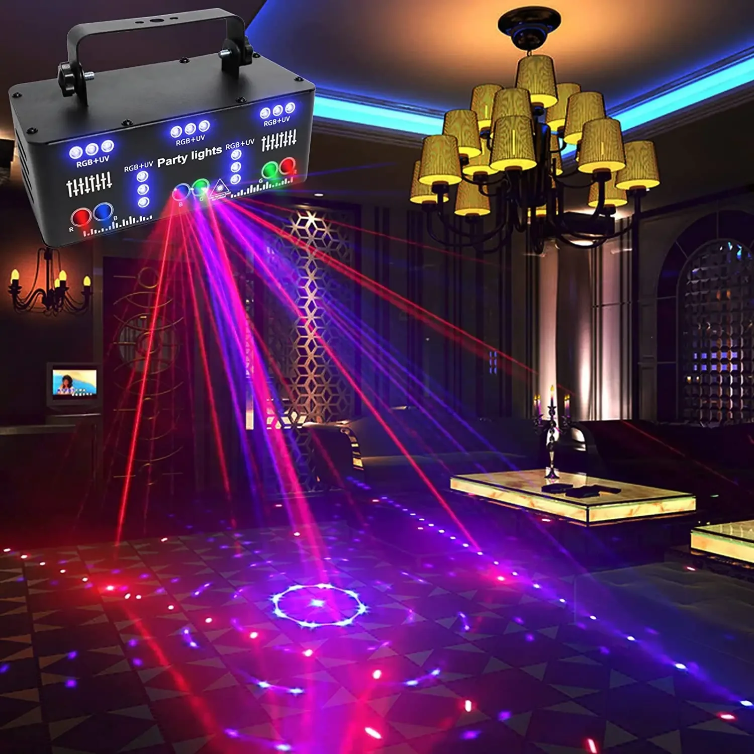 Dj Disco Laser Light RGB Controller Dmx512 Strobe Stage Lighting LED Sound  Activated for Party Xmas Club Birthday Bar KTV Dance - AliExpress