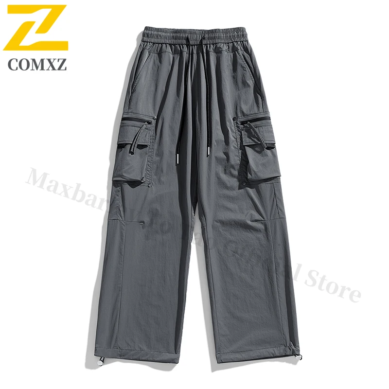 EIAO Men Softshell Hiking Pants Couple Korean Style Outdoor Camping Trekking Lightweight Waterproof Quick-Dry Casual Trousers​​
