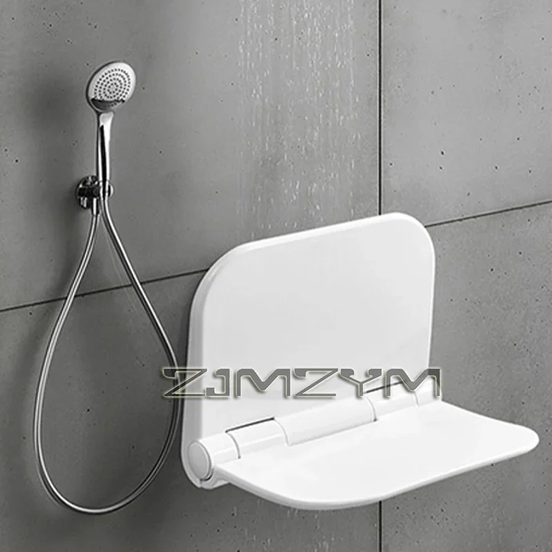 Wall-mounted Shower Seats Plastic Foldable Shower Stool  Multifunctional Shower Room Bath Porch Sitting Stool For Elderly 3