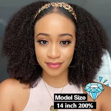 

Rebecca Afro Kinky Curly Bob Wig for Human Hair Brazilian Half Wigs for Black Women Glueless Slik Headband Human Hair Wig Nature