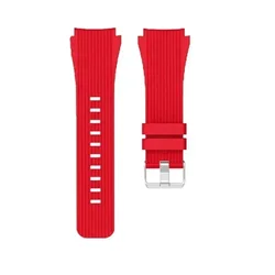 Sporty 22mm Silicone Bracelet Strap - Premium Watchband Accessory in Vibrant Colors for Moto Watch 2026 (Red 2)