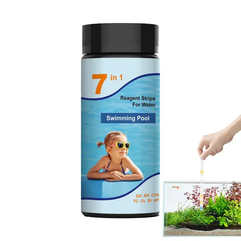 

Swimming Pool Water Test Strips 7-in-1 High Sensitivity Hot Tub Water Test Accurate Ph Fast Results Test Strips For Spa Well