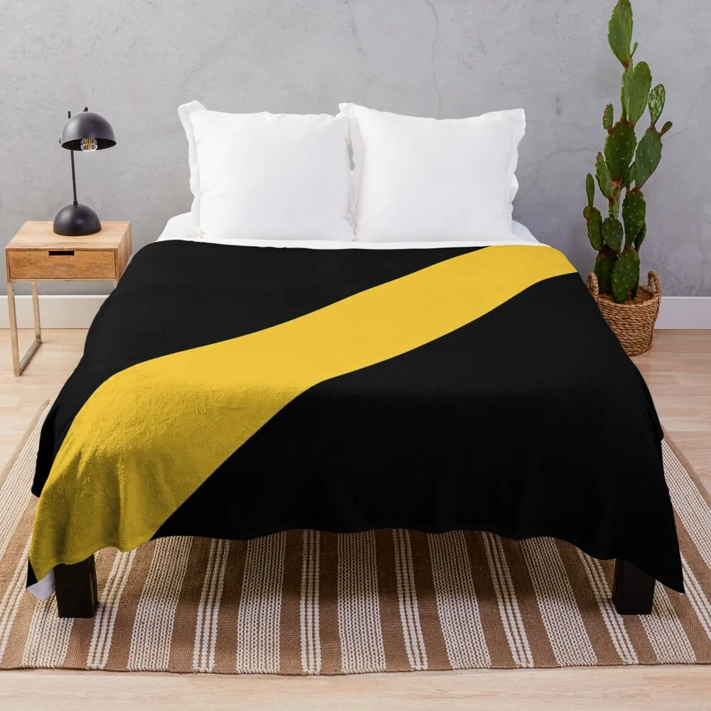 

Yellow & Black Throw Blanket valentine gift ideas sofa bed Blanket Sofa